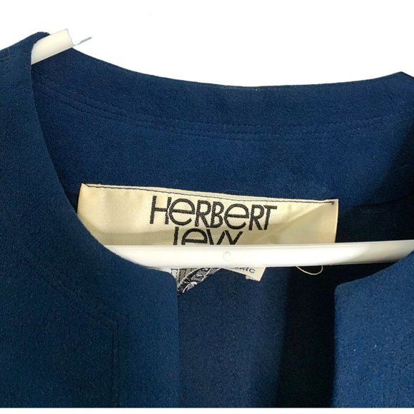 Herbert LEvy Womens Size 18.5 Skinner Ultra Suede Fabric Dress Midi Belted VNeck - Picture 3 of 4